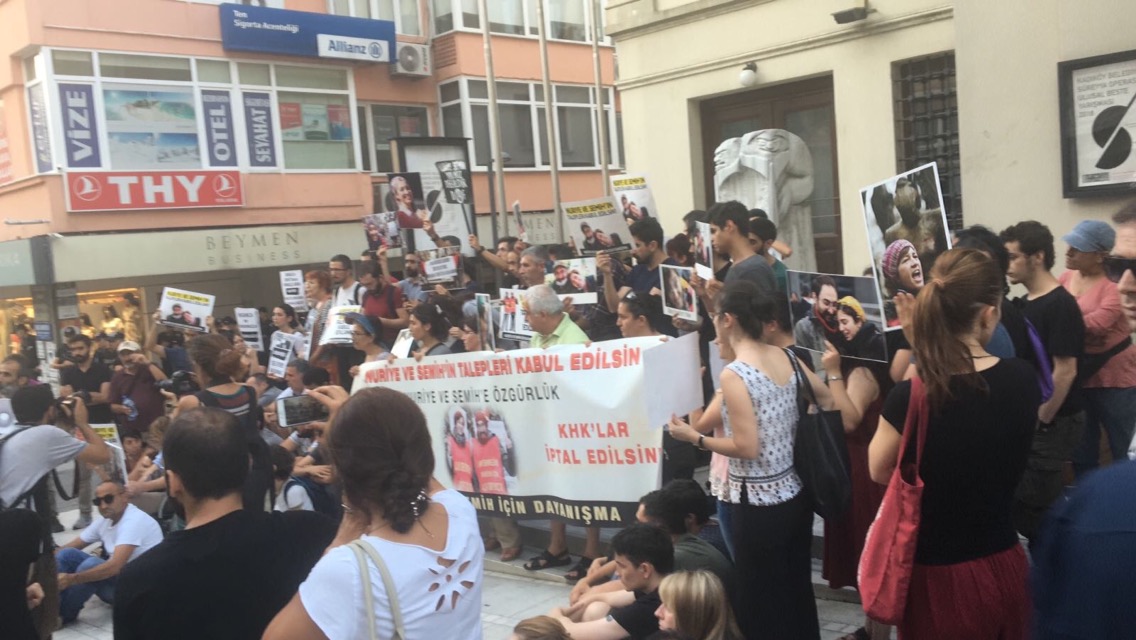 Güvenpark’ta Nuriye ve Semih’le dayanışma eylemine saldırı Kadıköy’de protesto edildi