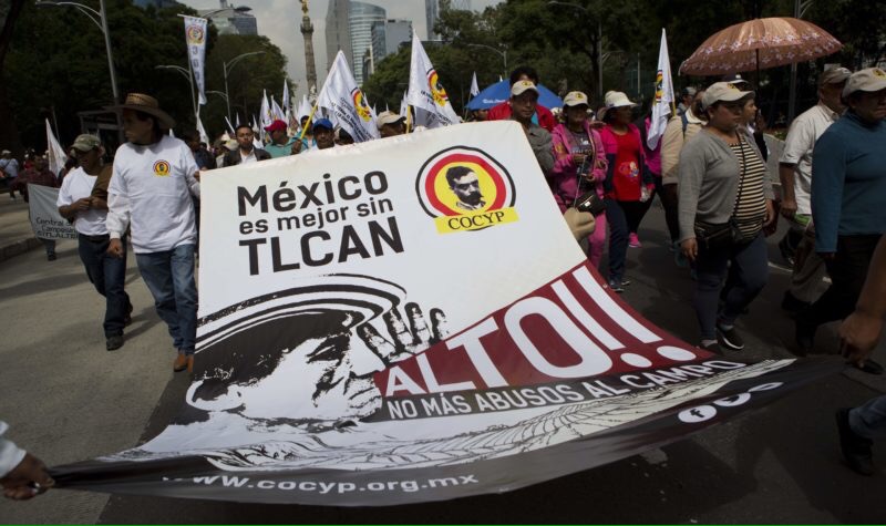 Meksika: NAFTA Anlaşmasının Yeniden Müzakere Edilmesi Protesto Edildi