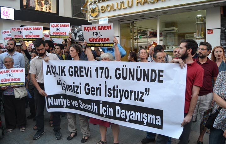 Açlık Grevinin 170. Gününde Nuriye ve Semih için Kadıköy’de eylem
