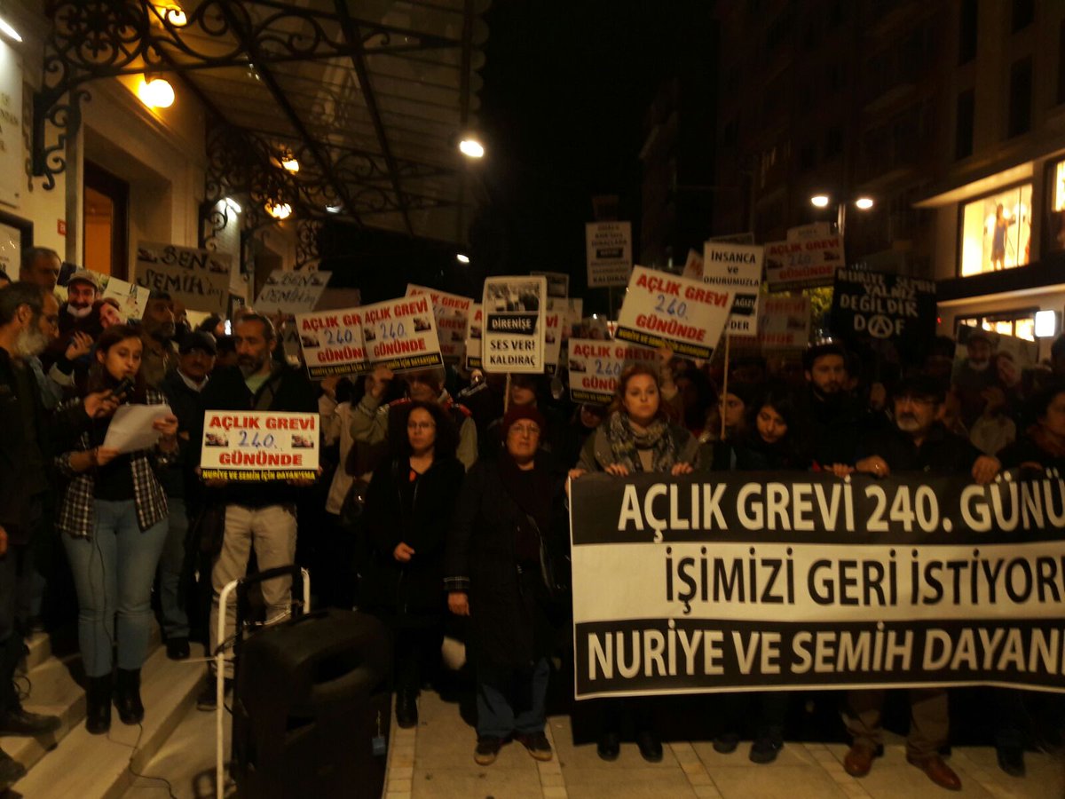 Açlık Grevinin 240. gününde Nuriye ve Semih için Kadıköy’de eylem