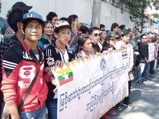 Tayland’ta Göçmen emekçiler baskıları protesto etti