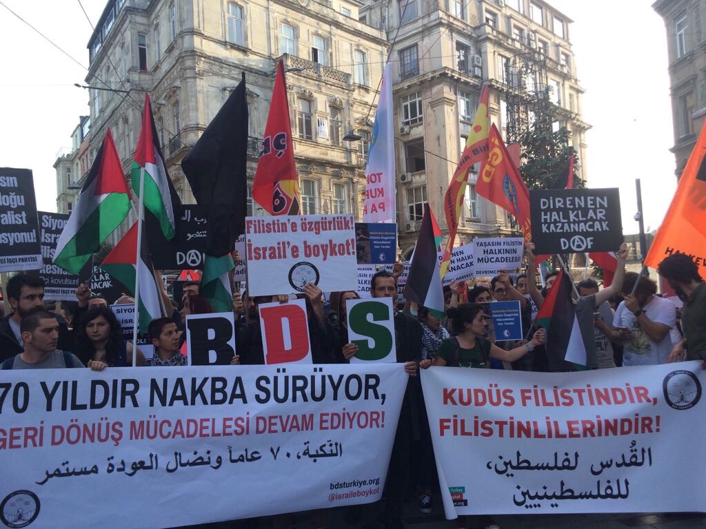İsrail’in katliamı Taksim ve Kadıköy’de protesto edildi