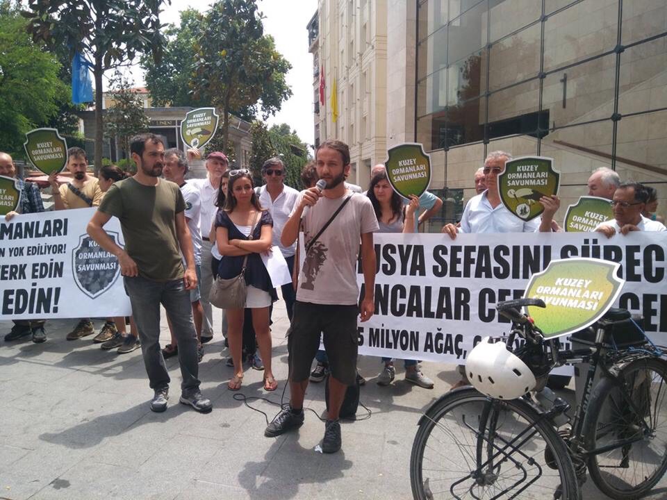 Istranca Ormanları’nı talan eden Türk Akımı Projesi protesto edildi