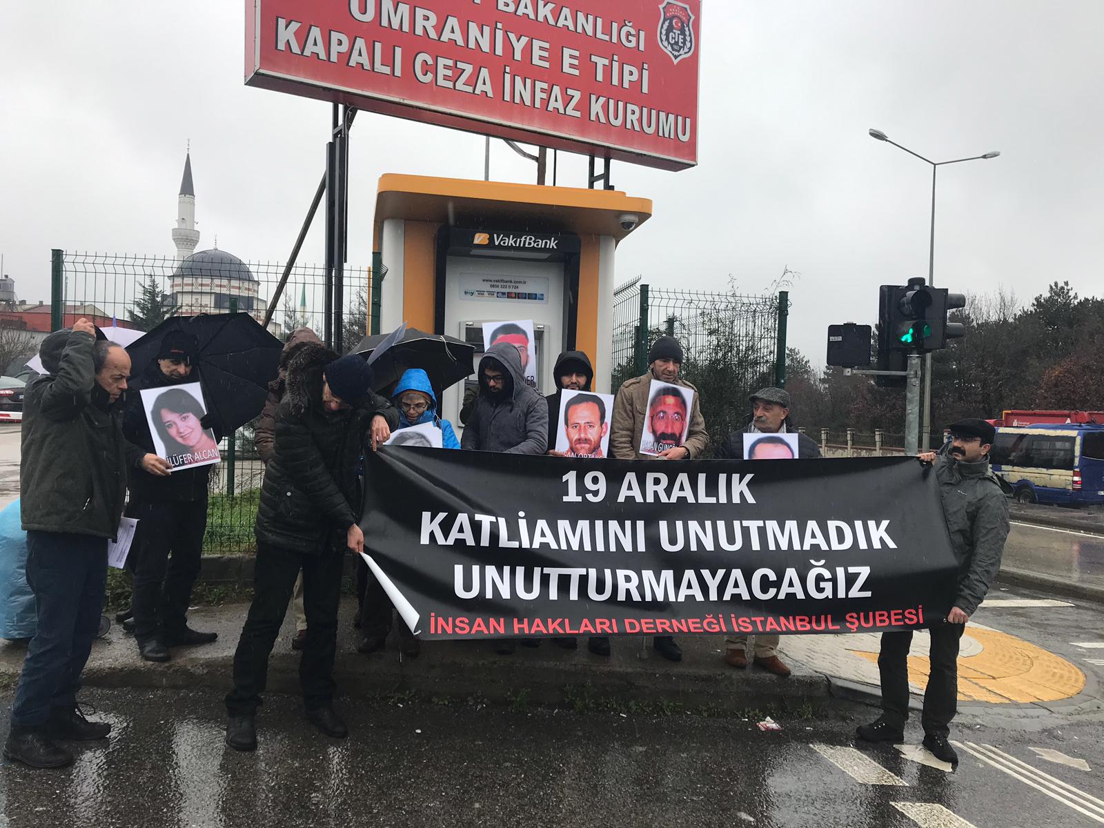 19 Aralık Katliamı Ümraniye Hapishanesi önünde protesto edildi