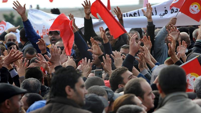 Tunus’ta bir günlük genel grev