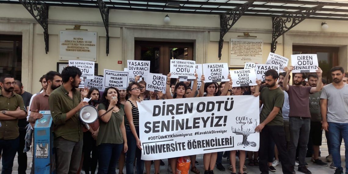 ODTÜ Kavaklık direnişiyle dayanışmak için İstanbul’da eylem düzenlendi