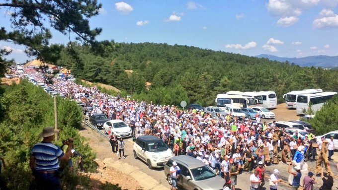 Maden projesine karşı on binlerce kişi Kaz Dağları’na yürüdü