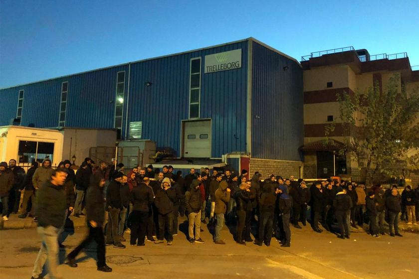 Gebze’de bulunan Trelleborg fabrikası işçileri greve çıktı