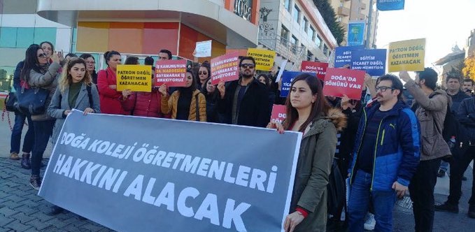 IWW İstanbul’dan grevdeki Doğa Koleji öğretmeleri ile dayanışma çağrısı