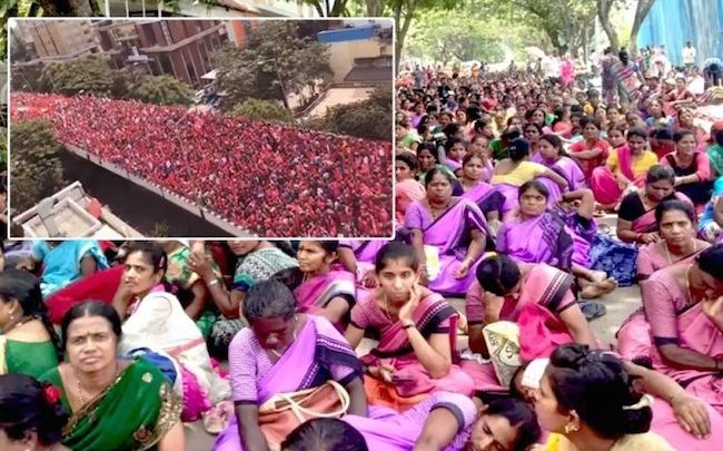 Hindistan’de 30 bin kadın sağlık emekçisi eylem gerçekleştirdi