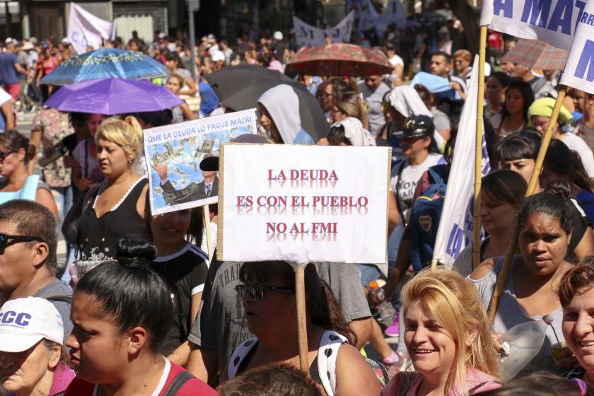 Arjantin’de hükmet politikalarına ve IMF’ye karşı eylem düzenlendi
