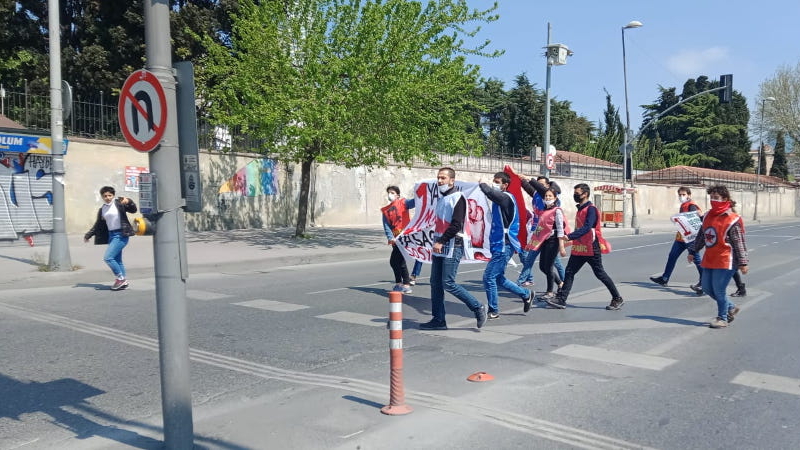 Şişli’den Taksim’e yürümek isteyen gruba polis saldırdı