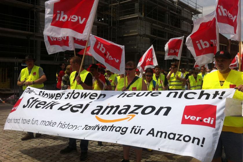 Almanya’da Amazon işçileri iş koşullarının düzeltilmesi talebiyle 2 günlük greve çıktı