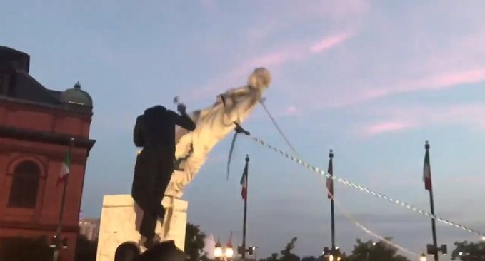Irkçılık ve sömürgecilik karşıtı eylemler sürüyor: Eylemciler Baltimore’da Kristof Kolomb, Montreal’da John A. Macdonald heykelini hedef aldı