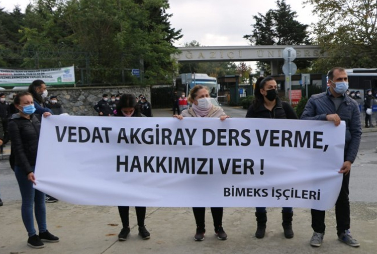 Boğaziçi Üniversitesi önünde eylem yapmak isteyen Bimeks işçileri yine gözaltına alındı