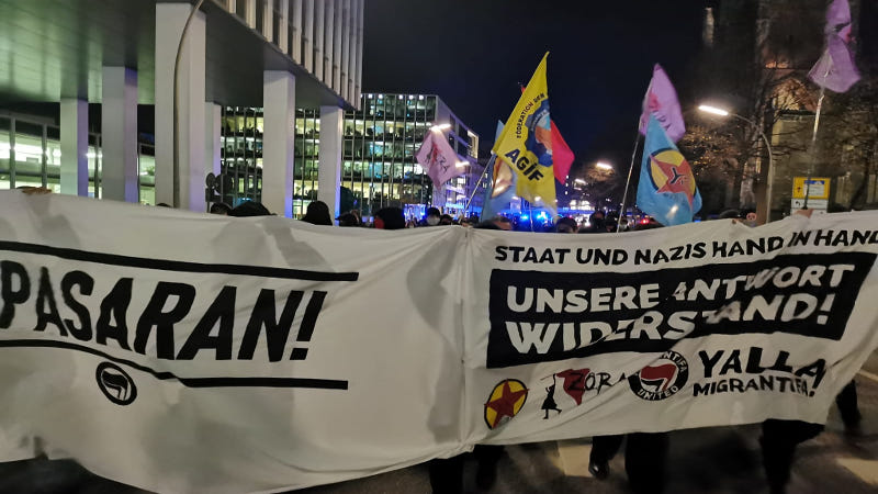 Hamburg’da ırkçı parti AfD’ye ve artan ırkçı saldırılara karşı antifaşist eylem