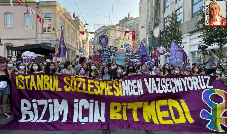 Kadınlar İstanbul Sözleşmesi için sokaklardaydı