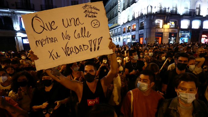 Madrid’te artan homofobik saldırılara karşı yüzlerce kişi sokağa çıktı